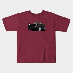 Black Mazda MX-5 Roadster Kids T-Shirt